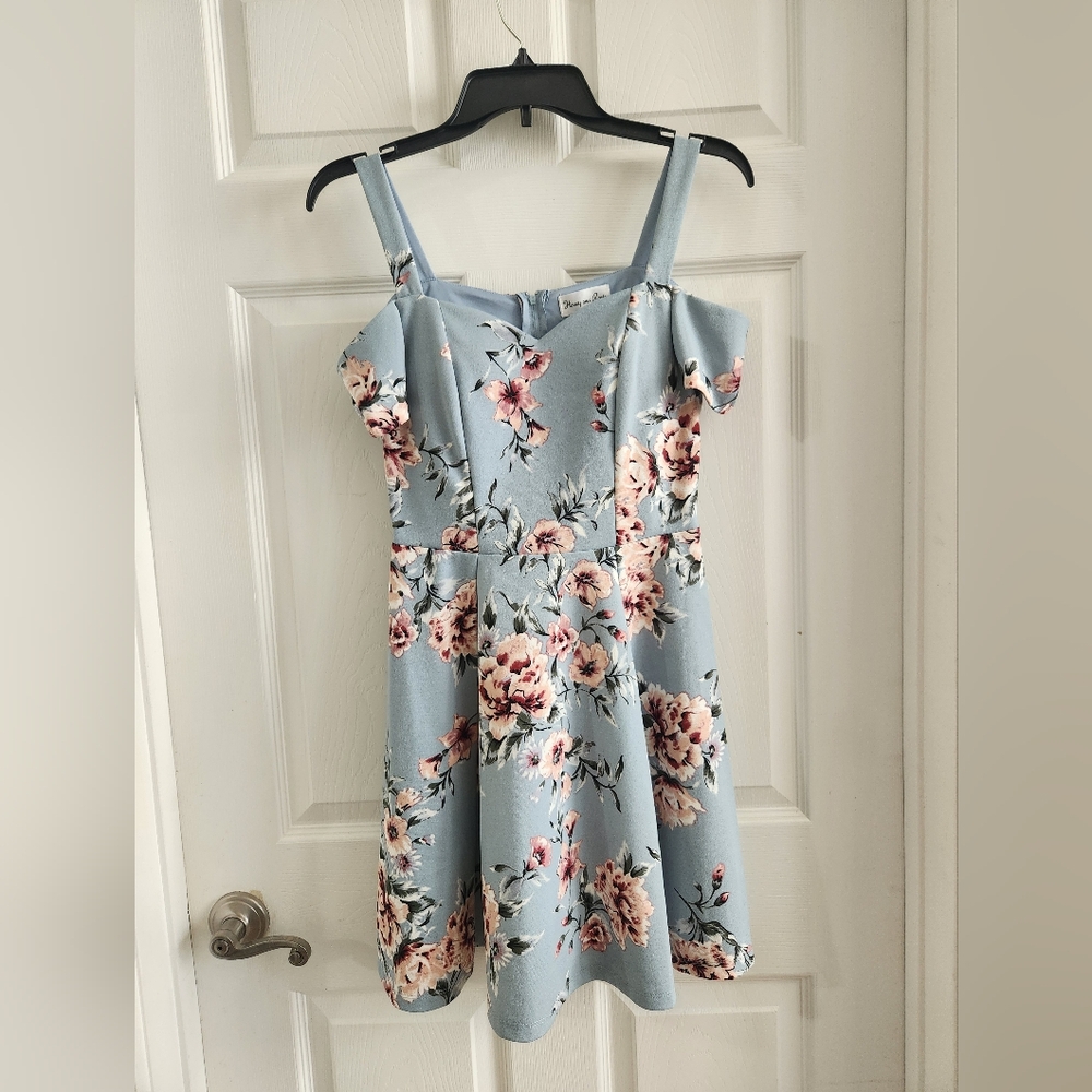Honey and Rosie Floral Blue Dress